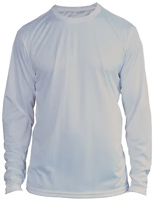 Microfiber Long Sleeve Fishing Shirt UPF 50 GRAY/SILVER • $15.99