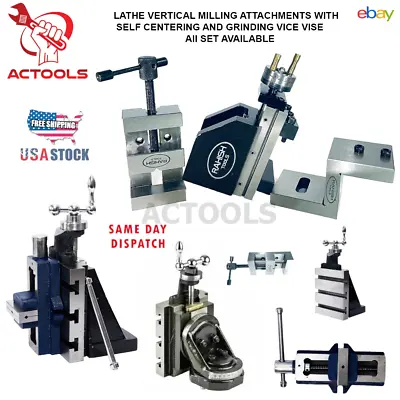 Lathe Vertical Milling Attachments With Self Centering And Grinding Vice Vise • $42.75