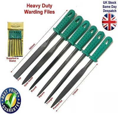 £7.25 • Buy 6pc Warding File Heavy Duty Assorted Shape In Wallet Modelling Metal Work UK