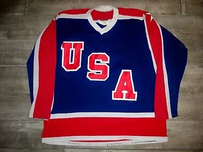 Team USA Olympics Cooper Miracle On Ice Hockey #9 Neal Broten Jersey Size XL Vtg • $637.49