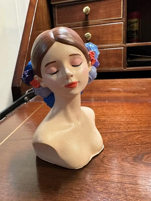 $5 • Buy Chalkware Girl Bust Figurine