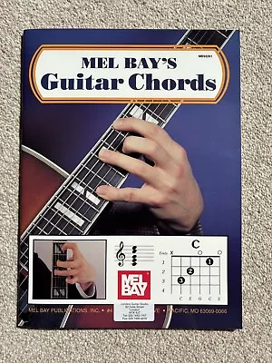 GUITAR CHORDS - Mel Bay MB 93261- Over 140 Chord Boxes With Photos And Notation • £4.75