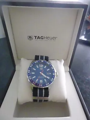 Genuine TAG Heuer Formula 1 Men's Blue Face Watch With Nato Strap • £350