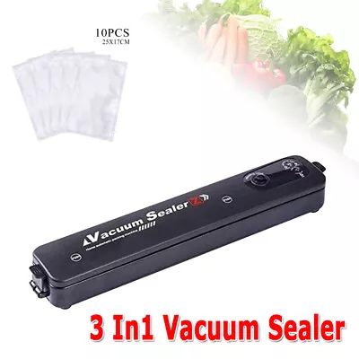 Vacuum Sealer Dry & Wet Vacuum Sealer Food Preservation Sealing Packing Machine • £10.99