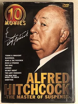 Alfred Hitchcock - Master Of Suspense 10-Movie Set (DVD 2003 5-Disc Set) • $10.79