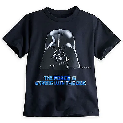 STAR WARS Darth Vader Tee For Boys Black T SHIRT Disney Store Size 4 & 7/8 NEW • £16.02