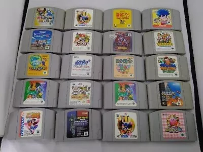 【Lot 20 Set】Nintendo 64 N64 Game Soft Software Kaby Mario Japanese Fedex 6727 • $225.50