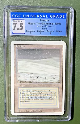 Tundra Revised CGC 7.5 NM Rare Dual Land MTG Magic The Gathering Hard_8s_Magic • $539.99