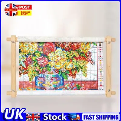 Useful Cross Stitch Needlepoint Scroll Frame Quilting Hoop Stand Stitching Frame • £14.09