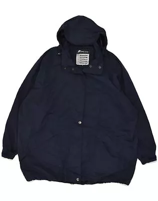 K-WAY Mens Hooded Windbreaker Jacket IT 46 Small Navy Blue Polyamide JM04 • $24.93