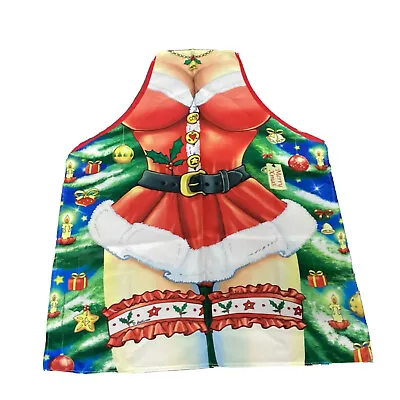 Cavaria Unisex Adult Christmas Sexy Mrs Claus BBQ Grill Cooking Apron Italy Made • $19.23