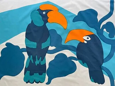 Marimekko Fabric Panel  Pepe  Parrot Fabric For Wall Decor Jungle Print Fabric • $84.19