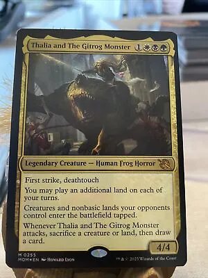 Thalia And The Gitrog Monster FOIL #0255 March Of The Machine MOM MTG PF • $2