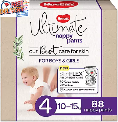 Ultimate Nappy Pants Size 4 (10-15Kg) 88 Count • $76.58