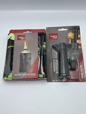 $24.94 • Buy Lot Of 2 Vacu Vin Wine Saver Active Wine Cooler New In Package Great Gift Wine