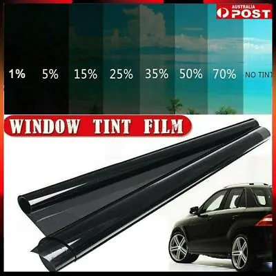 $14.99 • Buy Window Tint Film Black Roll VLT 5/15/25/35% Car Home 76cmX7m Tinting DIY Tools