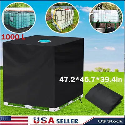 275 Gallon IBC Tote Cover Sunshade Waterproof Protective 1000L Garden Water Tank • $19.99