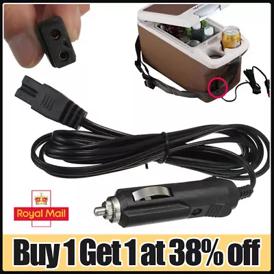 Car Cool Box Lead Cable 12V DC 2 Pin Plug For Cooler Mini Micro Fridge Portable • £3.57