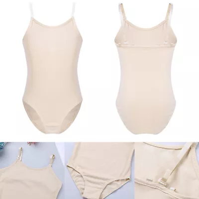 Nude Seamless Underwear Ballet Dance Leotard Camisole Bodysuit For Kids Girls  • £4.99