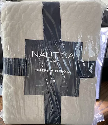 Nautica Declan White Throw Blanket. New In Package. Great Gift. • £19.28