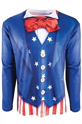 Fourth Of July Patriotic Man Uncle Sam Adult Costume (X-Large) • $19.44