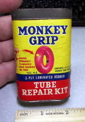 Vintage Monkey Grip Empty Tire Tube Repair Kit Nice Man Cave Decor Item • $14.99