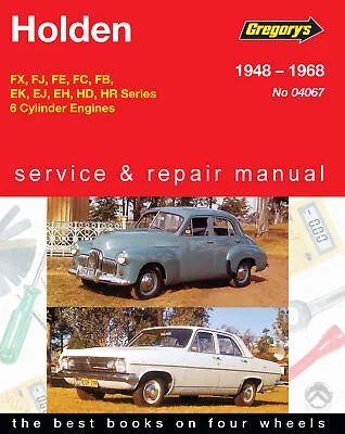 Holden FX FJ FE FC FB EK EJ EH HD HR 1948-1968 Workshop Repair Manual • $69