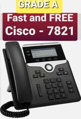 $14.99 • Buy Cisco CP-7821 VOIP Phone | With Stand And Handset | Business IP Phone 7821