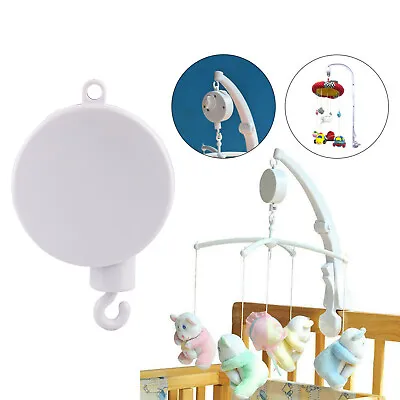 Rotary Baby Cot Mobile Crib Bed Toy Wind-up Music Box Infant Bell Holder White • £7.89
