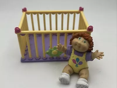 Vintage 1984 Cabbage Patch Kids Doll PVC Figure & Playpen Lot 1 • $6