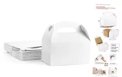 ValBox Treat Boxes 30 Pack Paper Gable Gift Boxes - Goodies Favor Box For White • $25.62