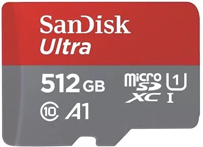 -NEW- SanDisk 512GB Ultra MicroSDXC UHS-I Memory Card With Adapter MicroSD Card • $36.09