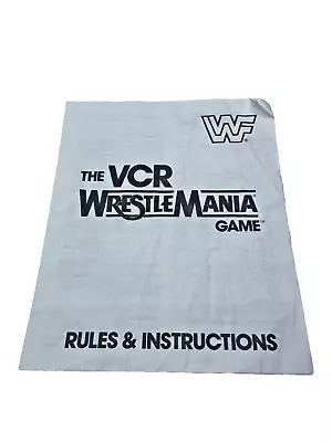 The VCR Wrestle Mania Game Replacement Rules & Instructions • $8.49