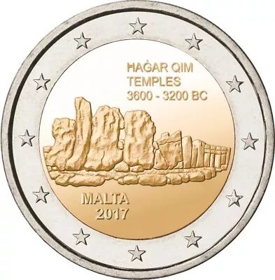 2 Euro Comm. Malta  Hagar Qim Temples 2017 Unc • $4.60