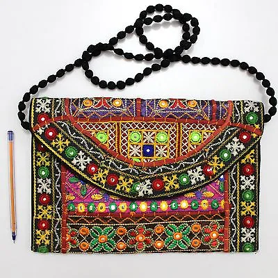 Vintage Tribal Banjara  Handmade Ethnic Women Purse Boho Fancy Clutch Bag X • $17.99