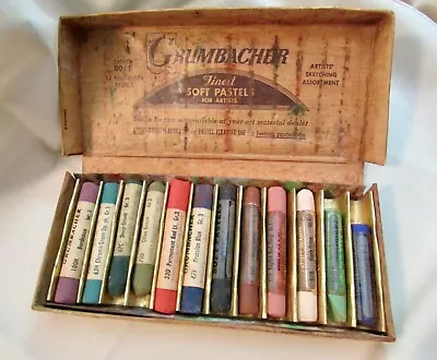 Vintage Soft Pastels Grumbacher Square 00/1 ~ Set Of 12 Collectible Sticks • $19.99