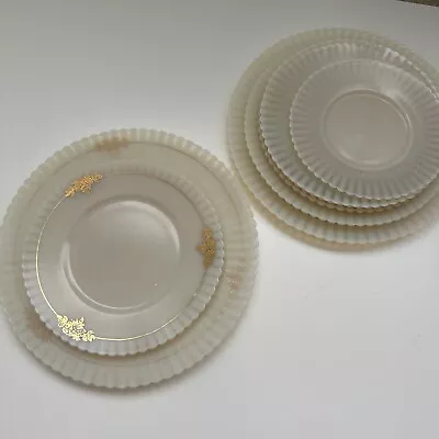 Lot Of 9 Macbeth Evans Cremax Petalware  Dinner & Salad & Bread Plates • $39