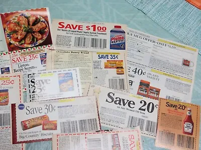 Vintage Grocery Coupon Lot EXPIRE DATE 1995 1996 1997 Lot Of 10 • $9.99