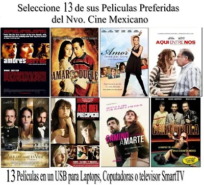 Peliculas Mexicanas - Nuevo Cine Mexicano (13 Peliculas) USB • $25