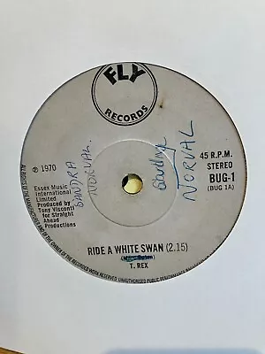 T. Rex (Marc Bolan) - Ride A White Swan - 1970 UK Glam Rock 7  Vinyl Record • £1.99