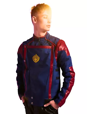 New Mens Guardians Of The Galaxy Vol 3 Star Lord Blue Chris Pratt Jacket • $74.99