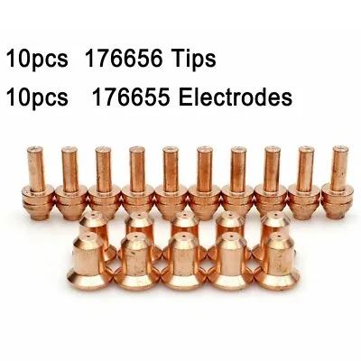 20pcs Plasma Torch # 176656 Tips 176655 Electrodes For Miller 25C 27C 375Xtreme • $31.55
