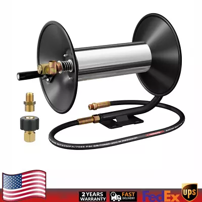 Pressure Washer Hose Reel 100ft 7685 PSI Heavy Duty Power Washer Hose For Air • $93.49
