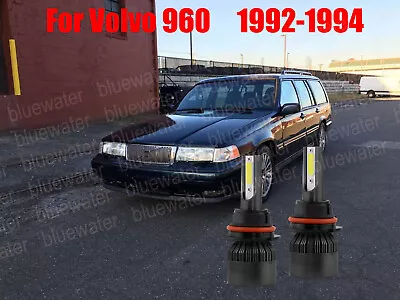 LED For Volvo 960 1992-1994 Headlight Kit 9004 HB1 6000K White Bulbs Hi-Low Beam • $26.26