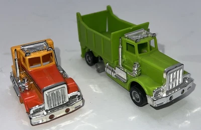 $38.99 • Buy VINTAGE TYCO SLOT CAR DUMP TRUCK And Peterbilt Cab AURORA AFX US1 GREEN RED