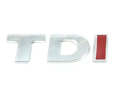 Volkswagen TDI Badge - TRANSPORTER + MORE - GENUINE VW - NEW - CHROME + RED 'I' • $49.23