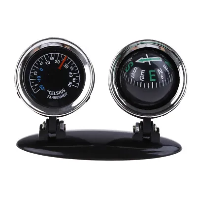 2 In 1 Guide Ball Car Compass Thermometer Car Ornament Direction Dashboard B:da • £4.64