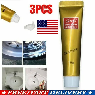 3x Ultimate Metal Polish Cream Rusted Remover Stainless Steel Ceramic  (10g) -US • $3.92