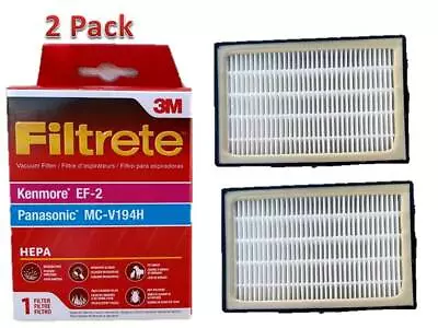 $10.95 • Buy 2 Kenmore EF-2 HEPA Vacuum Filter Fits Kenmore Whispertone & Progressive Vacuums