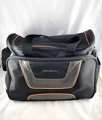 Eddie Bauer Black Grey Carry On Travel Overnight Shoulder Bag • $15.99